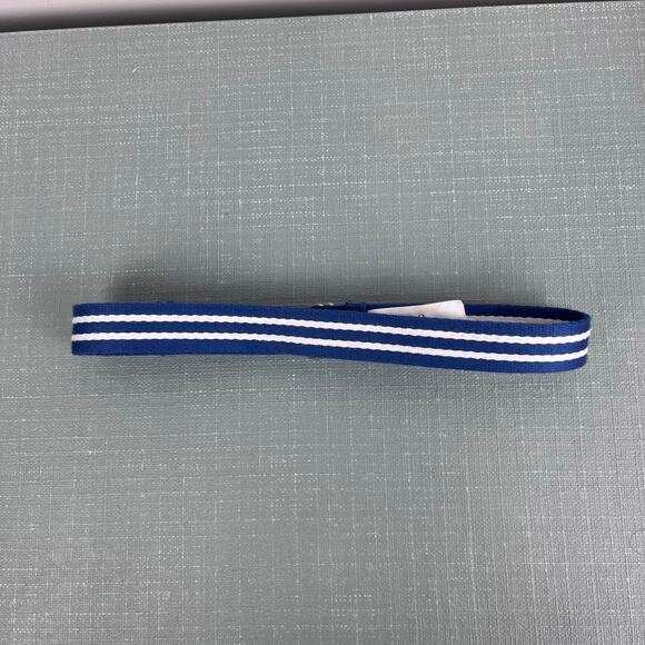 Ralph Lauren Blue and White Striped Canvas Belt 5T - Picture 5 of 6